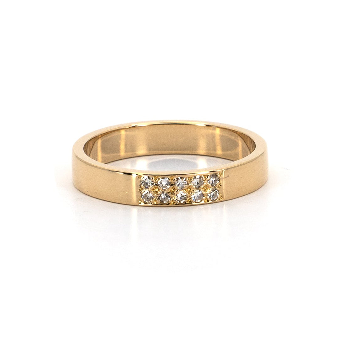 Gold Band with Diamonds