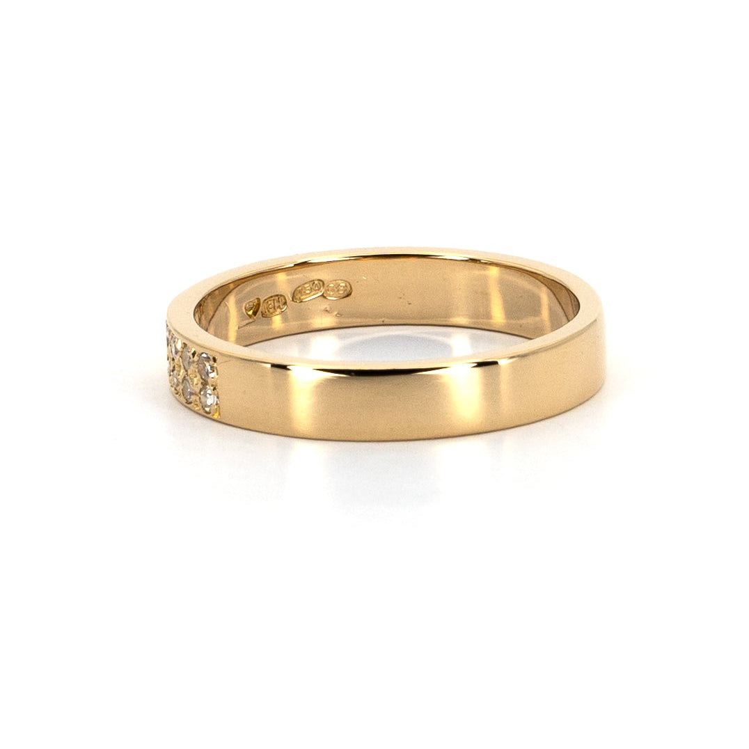 Gold Band with Diamonds