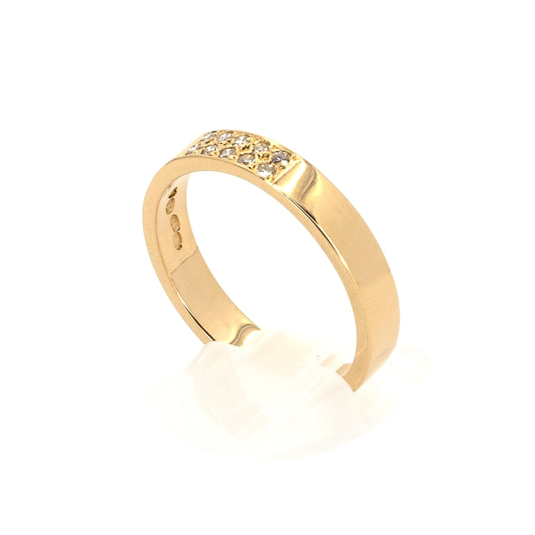 Gold Band with Diamonds