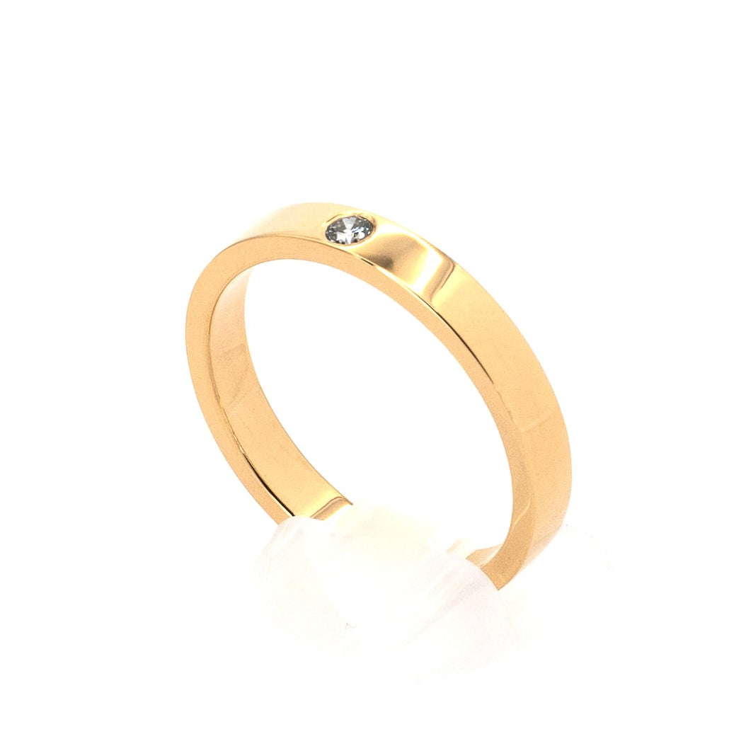 Classic Gold Band with Diamond