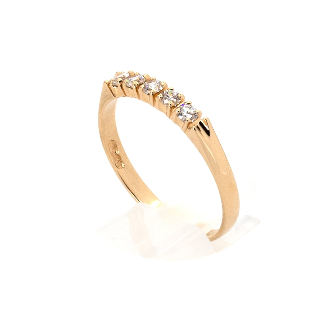 Half Eternity Gold Band