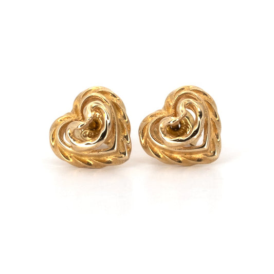 Kalevala "Talon sydän" Gold Stud Earrings