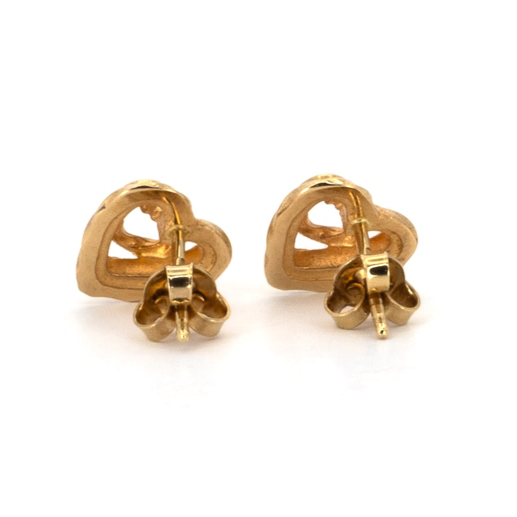 Kalevala "Talon sydän" Gold Stud Earrings