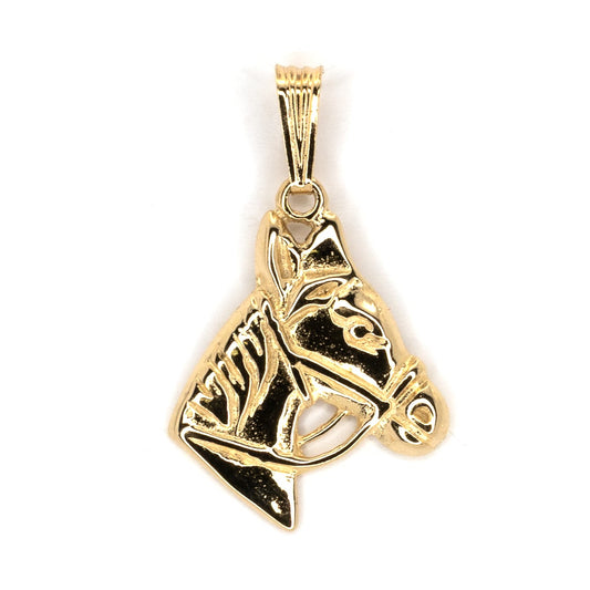 Horse Head Gold Pendant