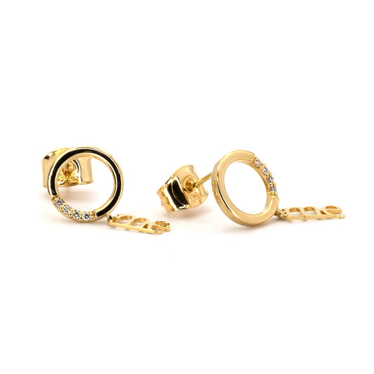 "O" Me Diamond & Gold Earrings