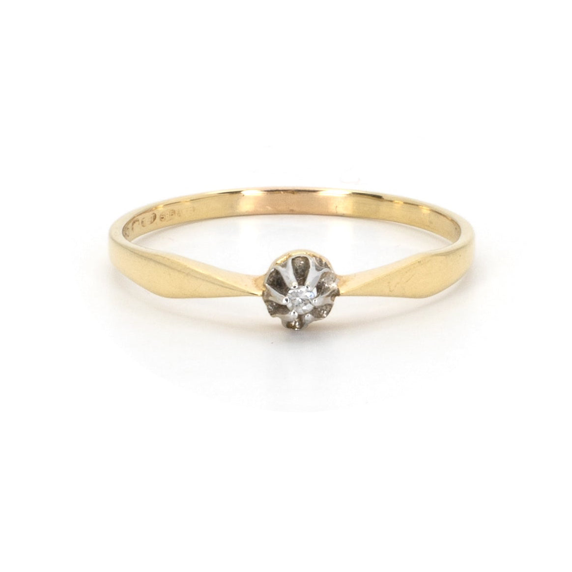 Mini Solitaire Gold Ring