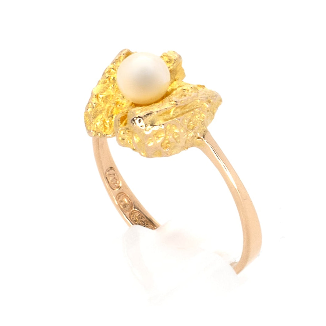 Kultainen Helmi Nugget-sormus