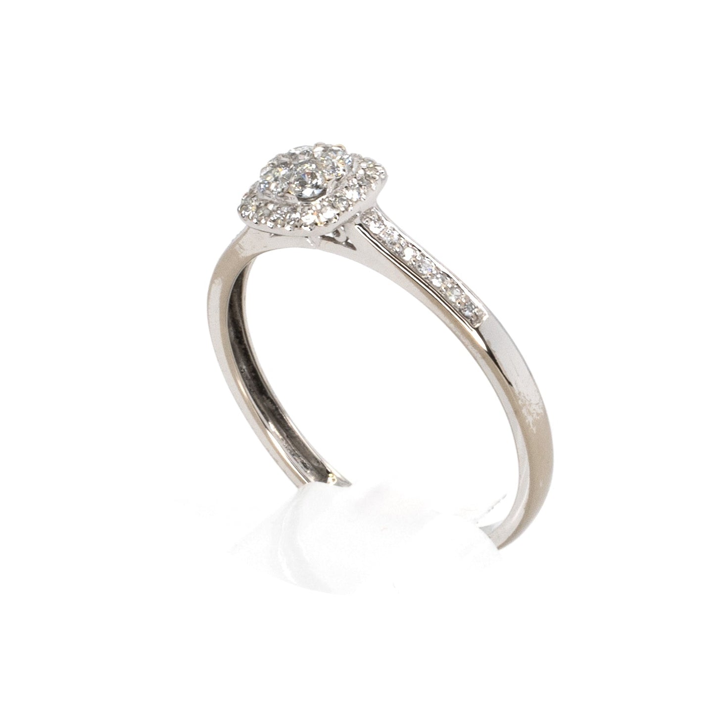 White Gold Cluster Ring