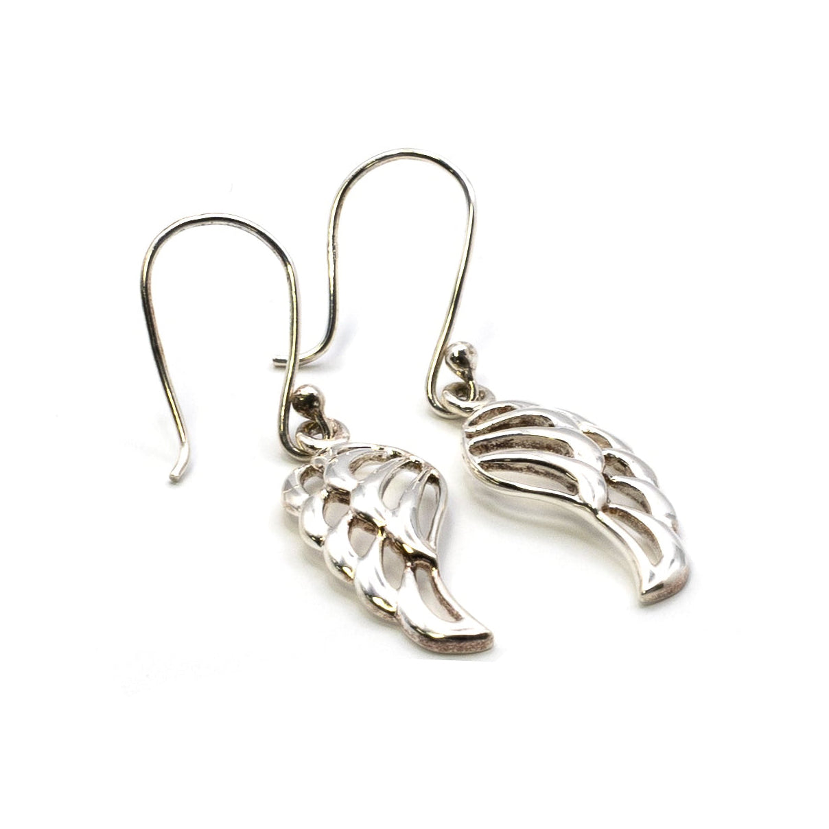 Enkelinsiipi-hopeakorvakorut