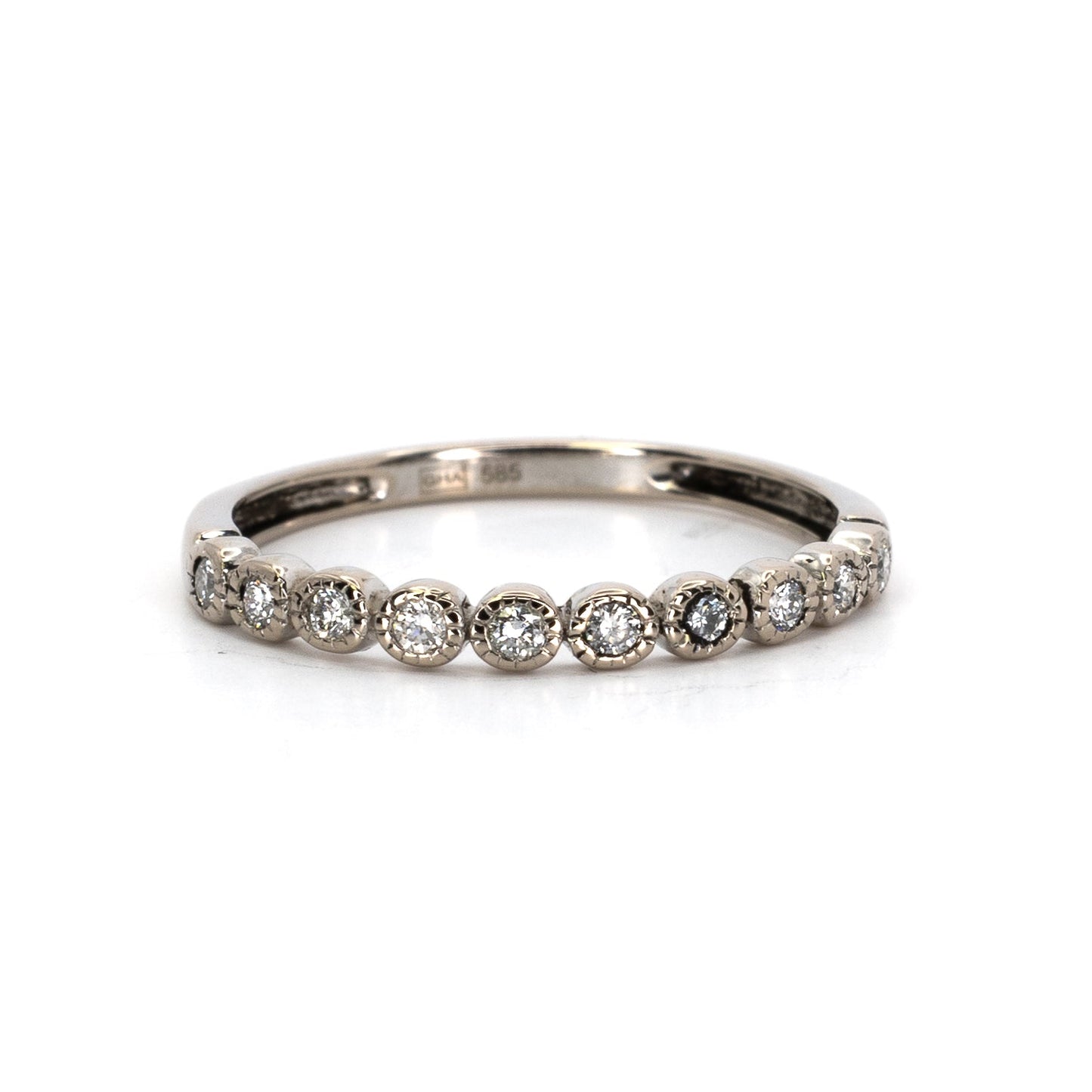 White Gold Half Eternity Diamond Ring