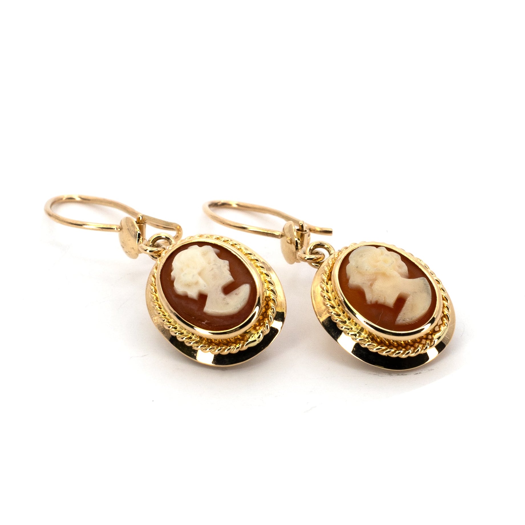 Cameo Gold Earrings