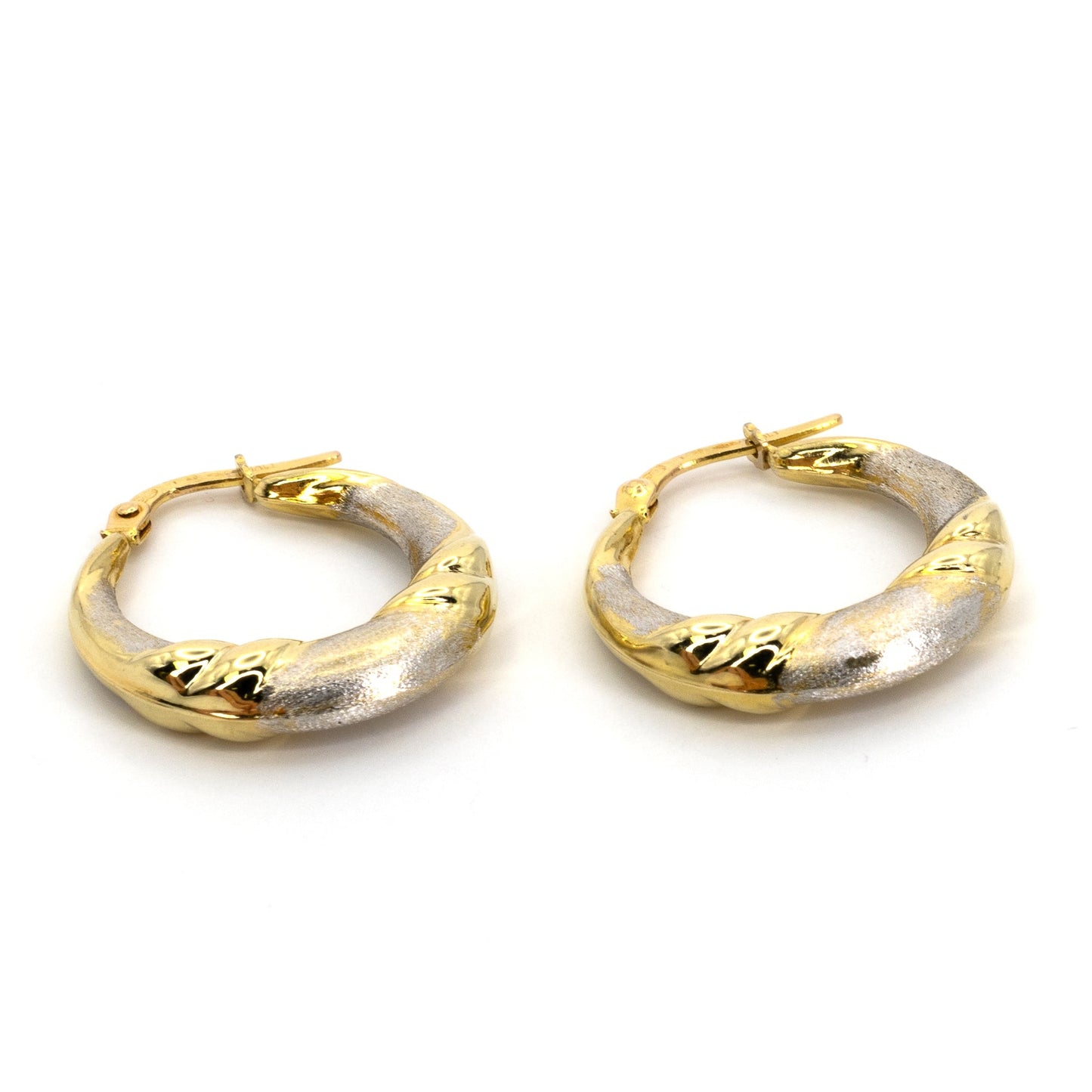 Two Tone Wide Hoops