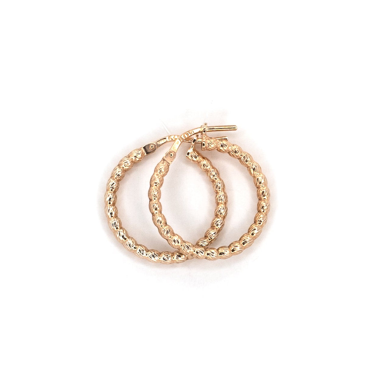 Gold Plated Bead Hoops