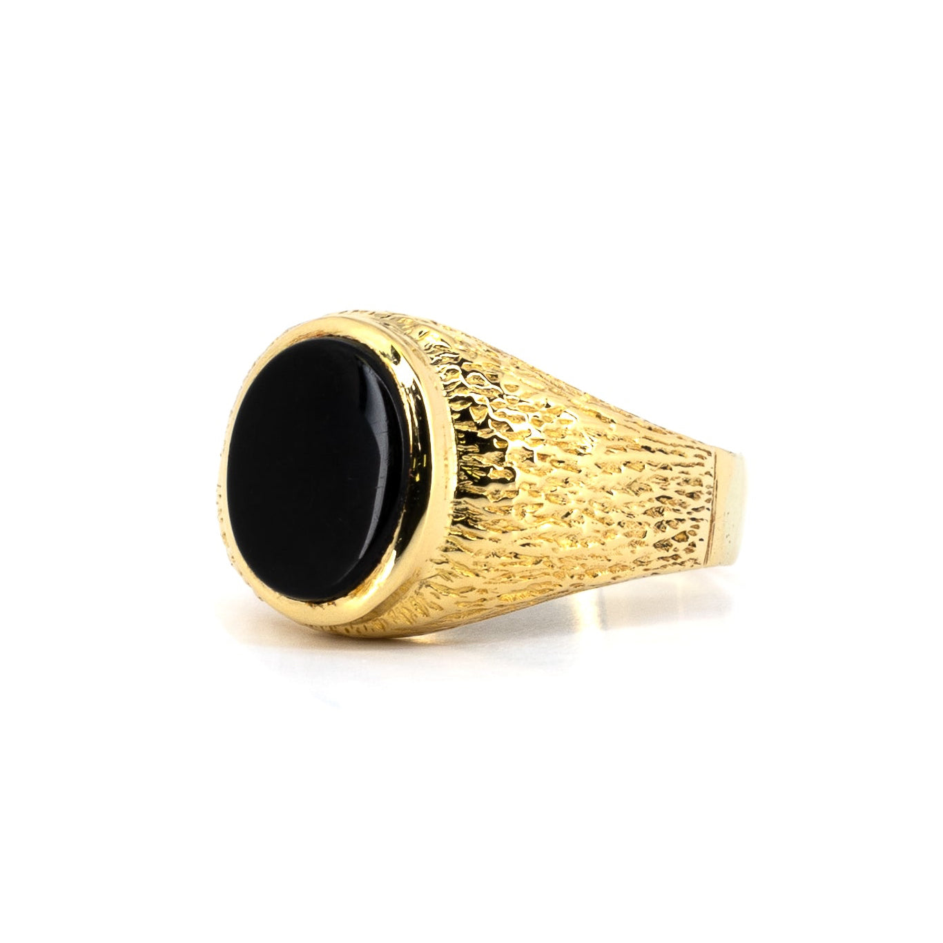 Round Signet Gold Ring