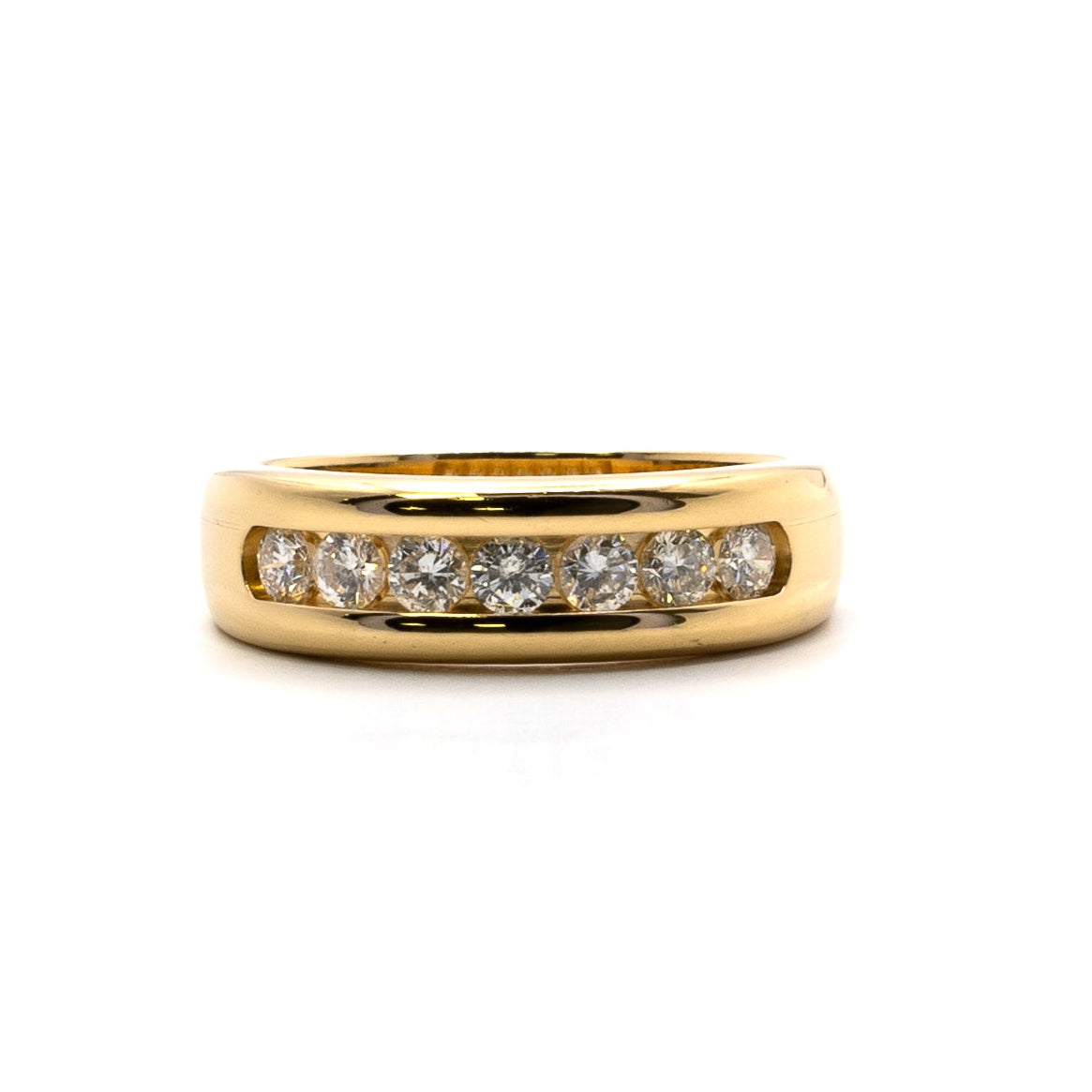 Diamond Gold Half Eternity Ring