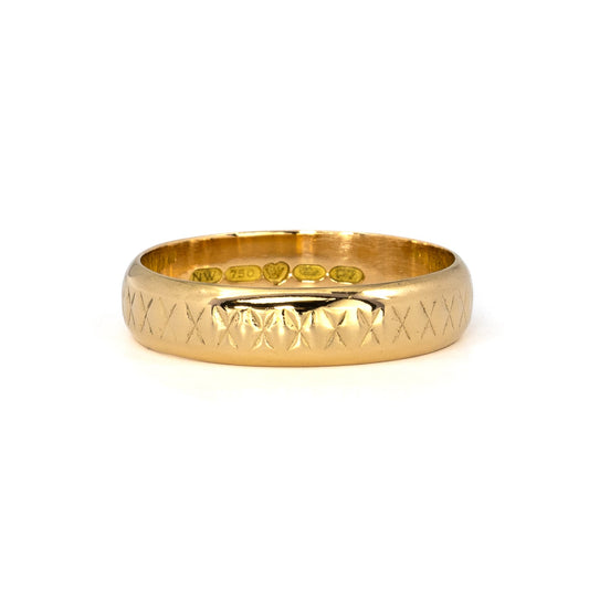 Detailed Gold Band Ring