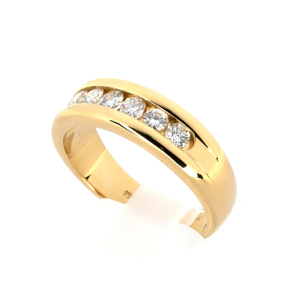 Diamond Gold Half Eternity Ring