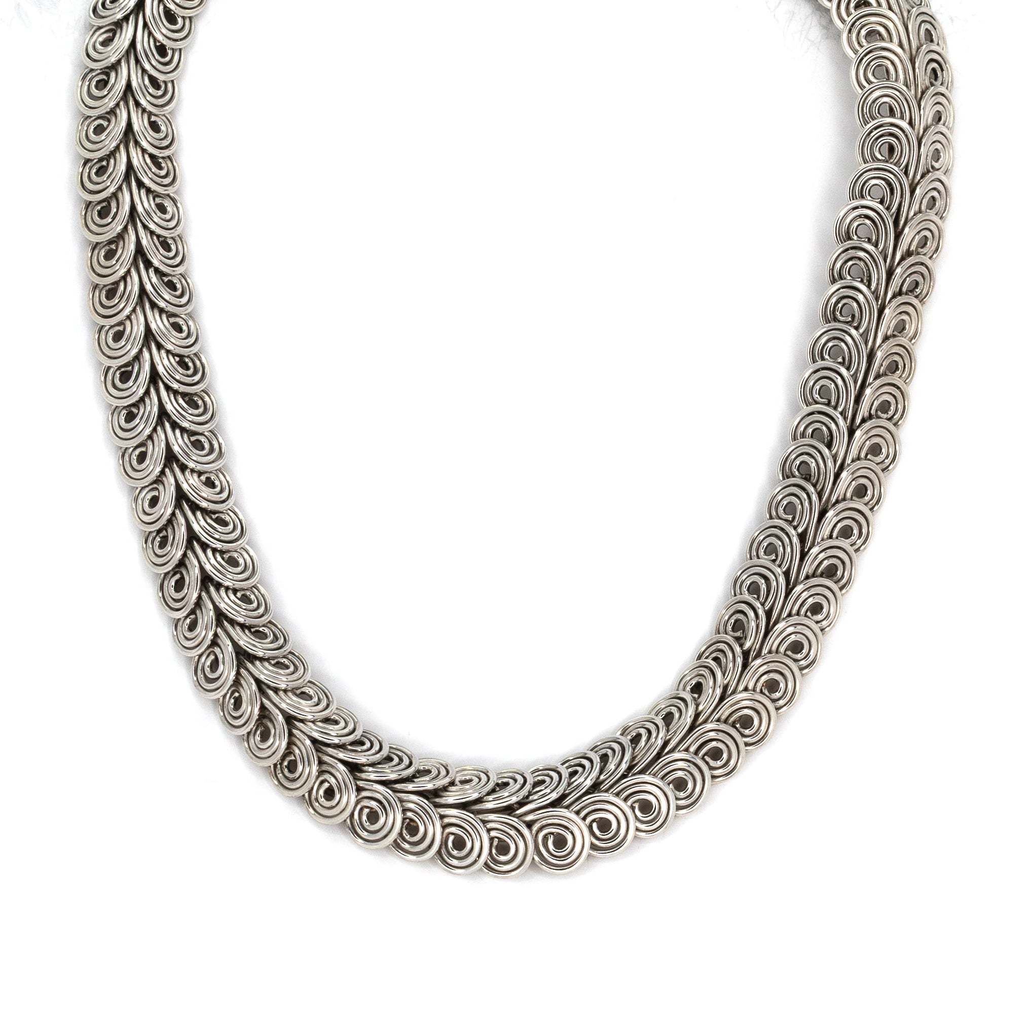 Silver Malachite Serpent Necklace