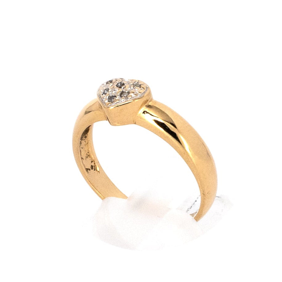 Diamond Heart Gold Ring