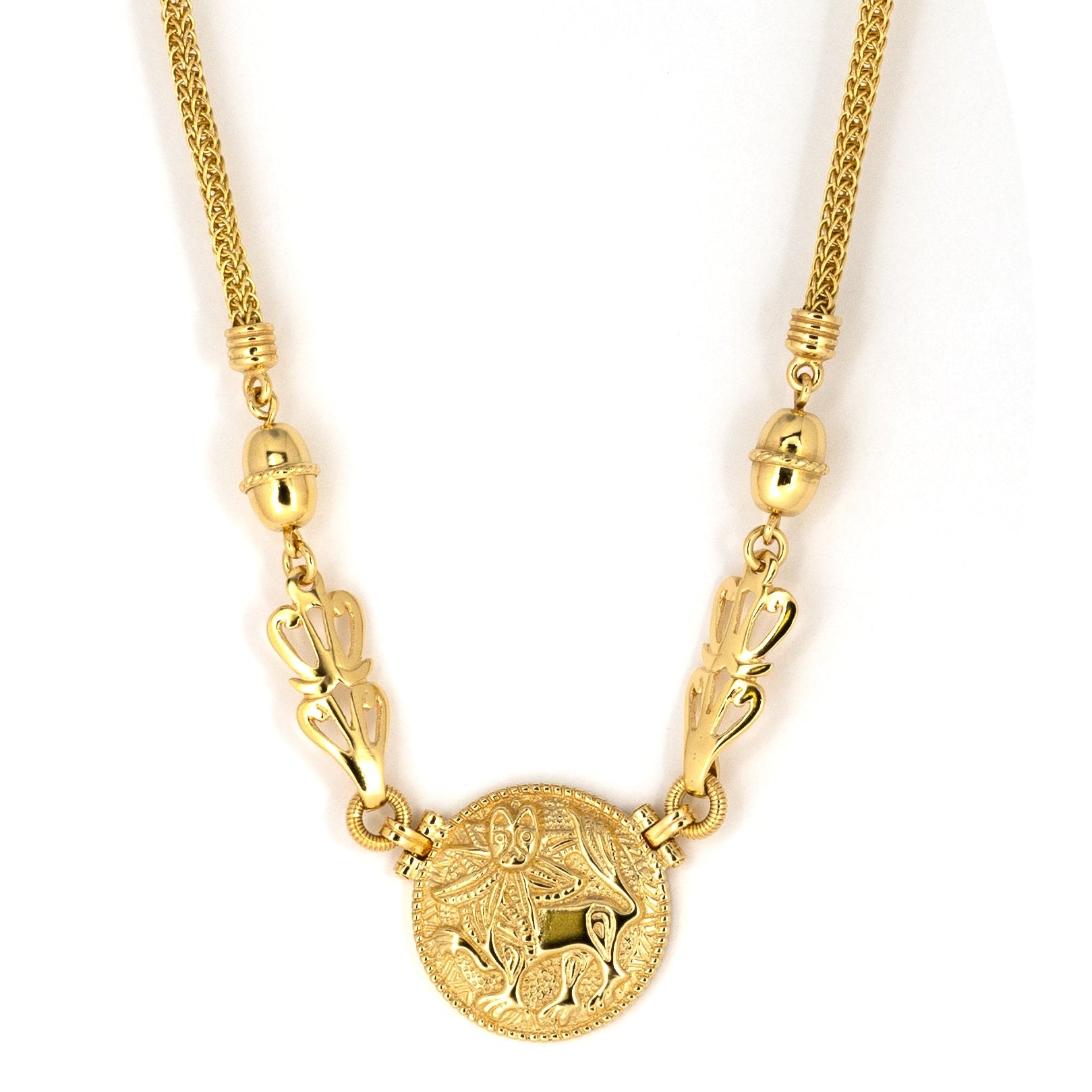 Kalevala Sun Lion Gold Necklace