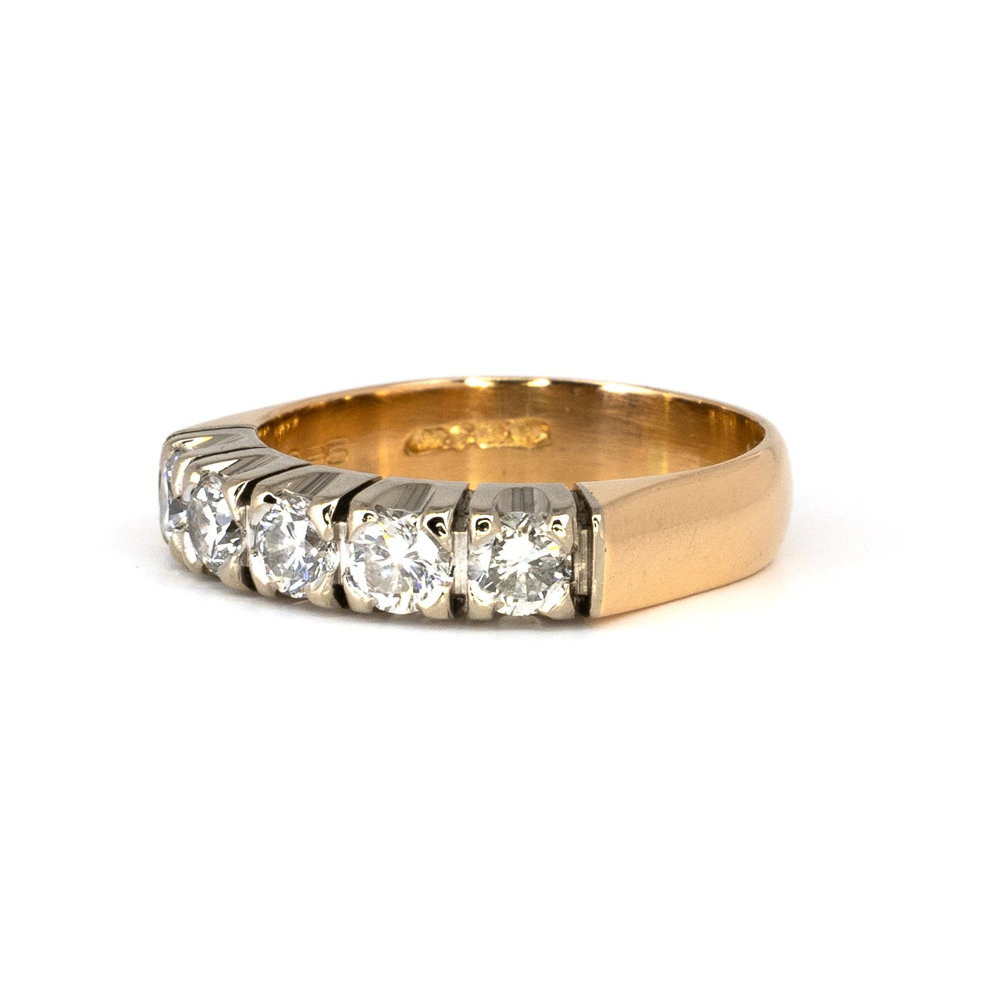 5 Diamond Gold Ring