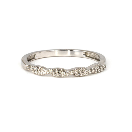 Diamond Half Eternity Twist Ring