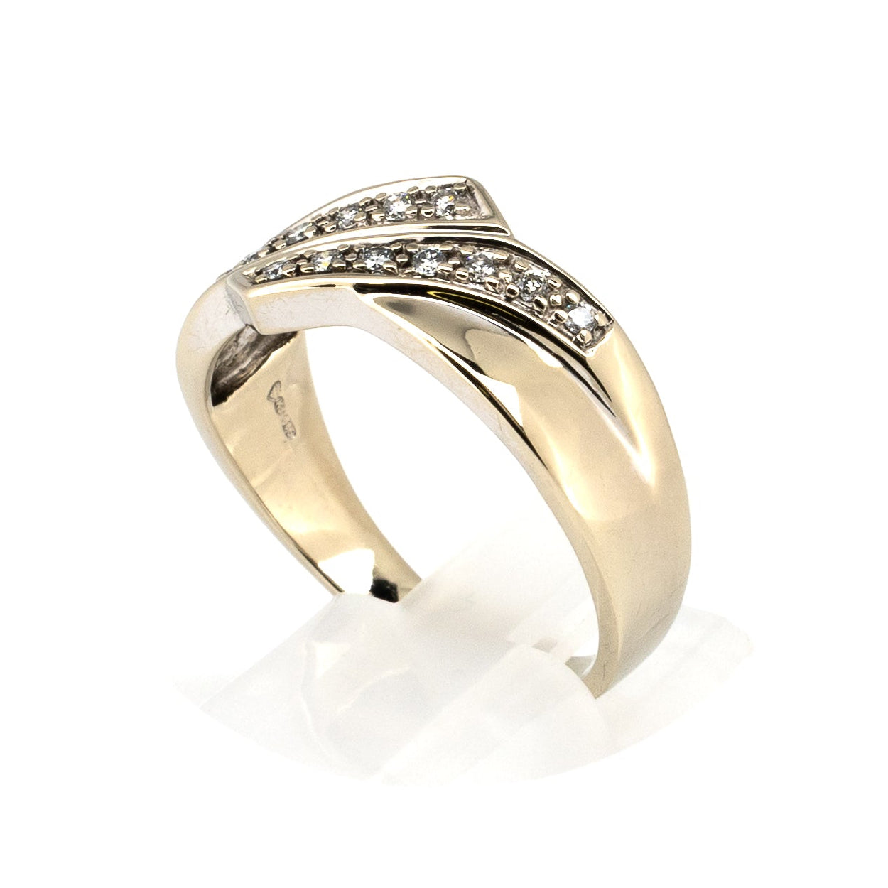 White Gold Bypass Diamond Ring