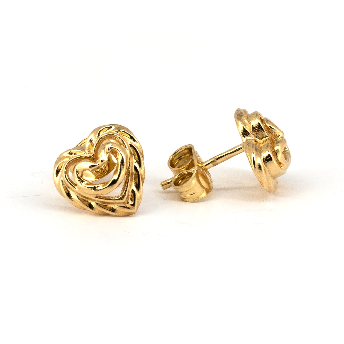 Kalevala "Talon sydän" Gold Stud Earrings