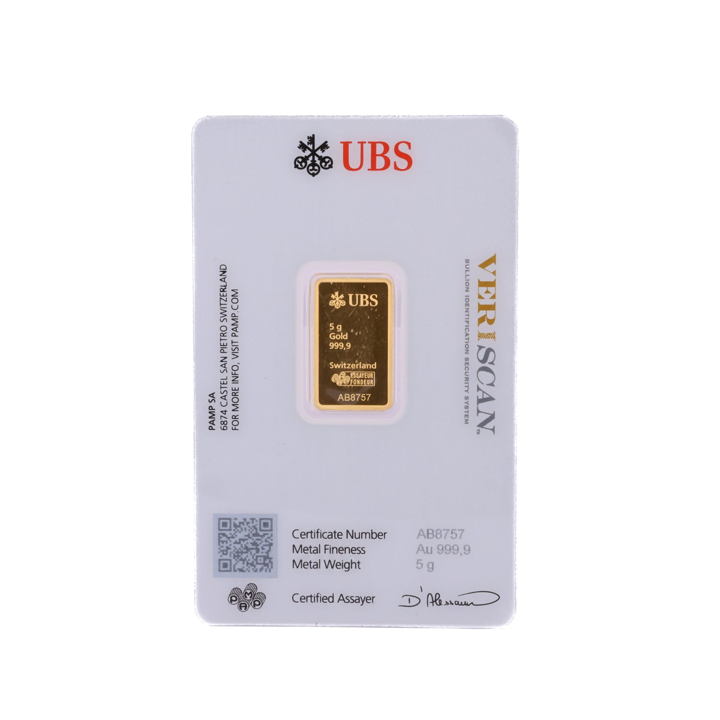 UBS:n kultaharkon sertifioima arvioija