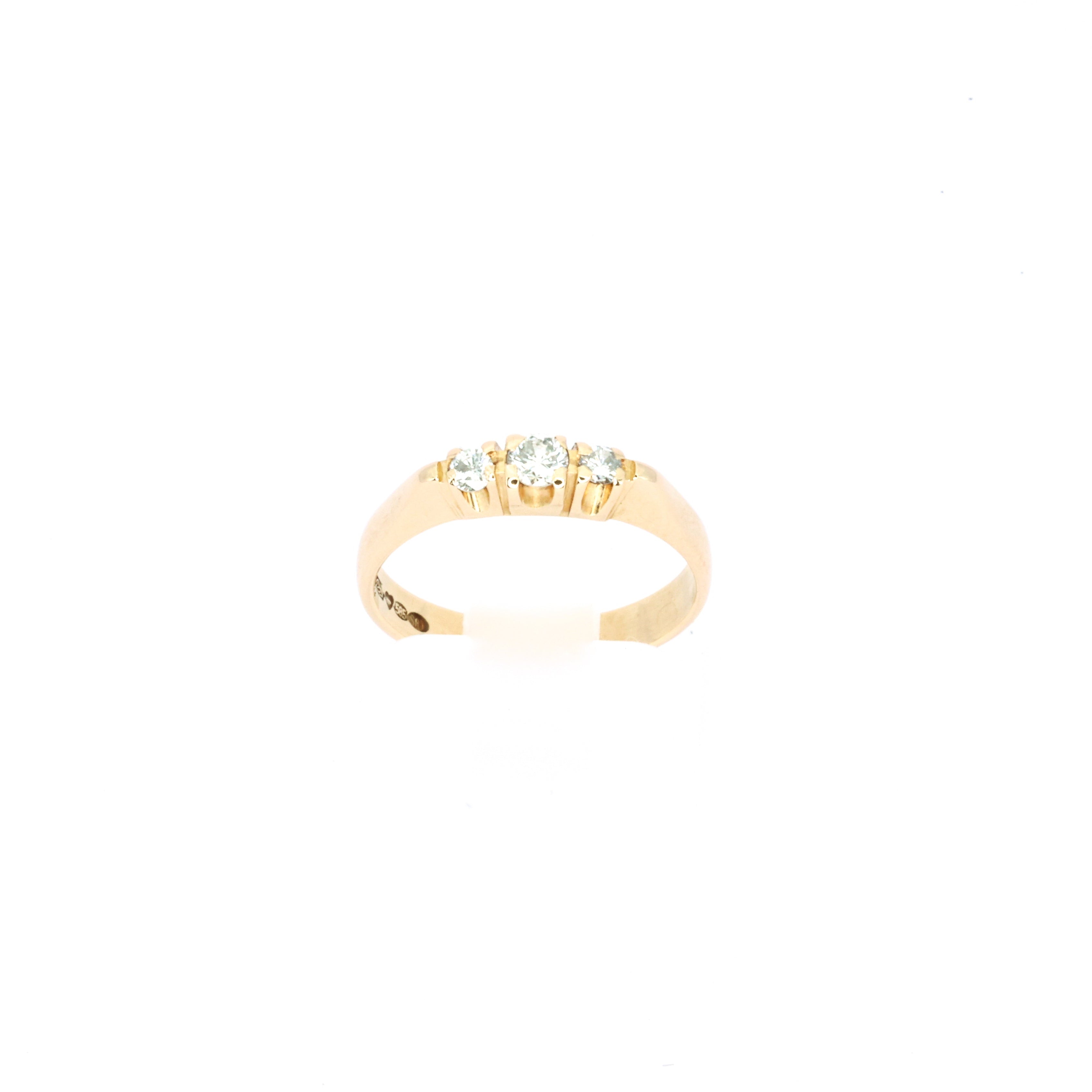 3 Stud Diamond Pinky Ring