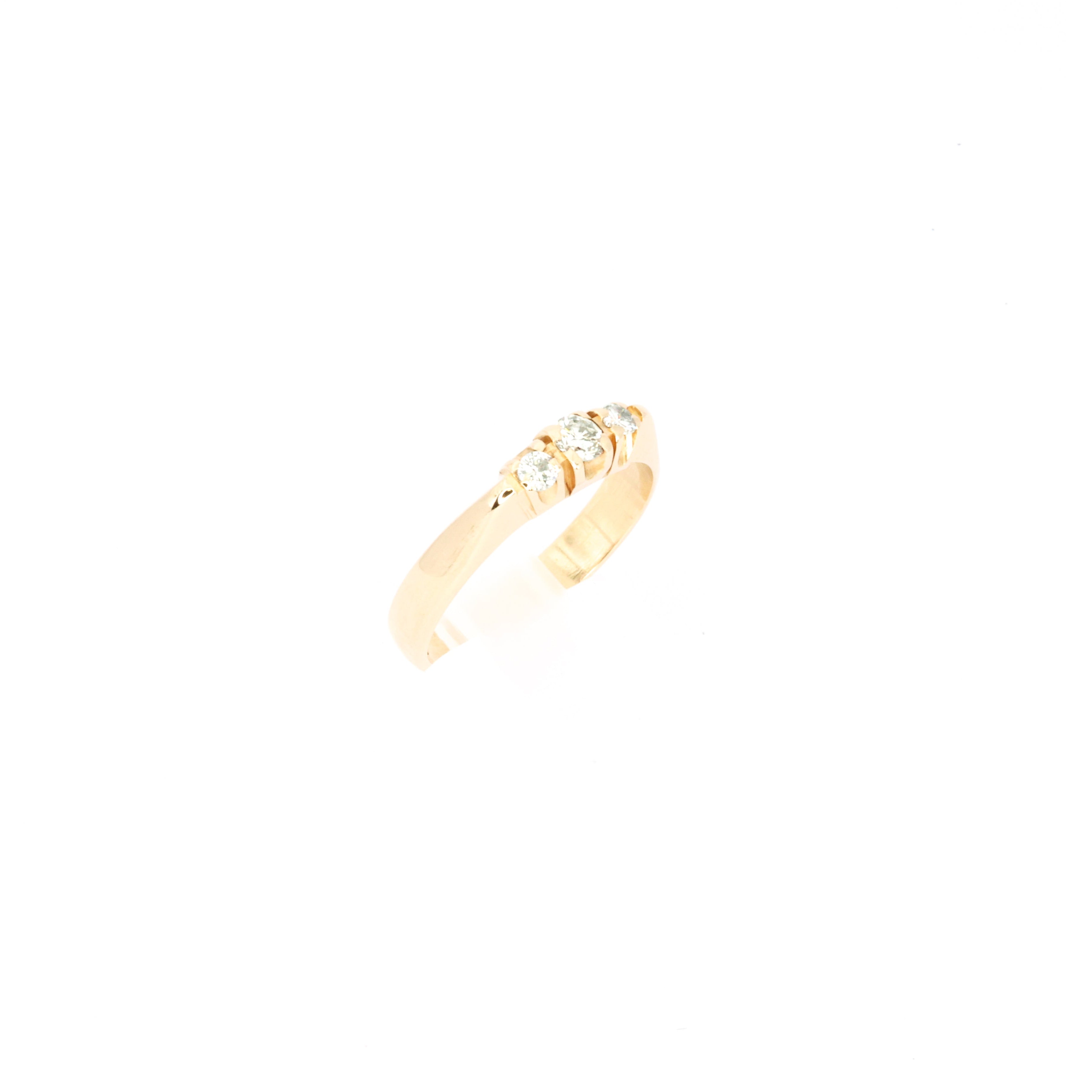 3 Stud Diamond Pinky Ring