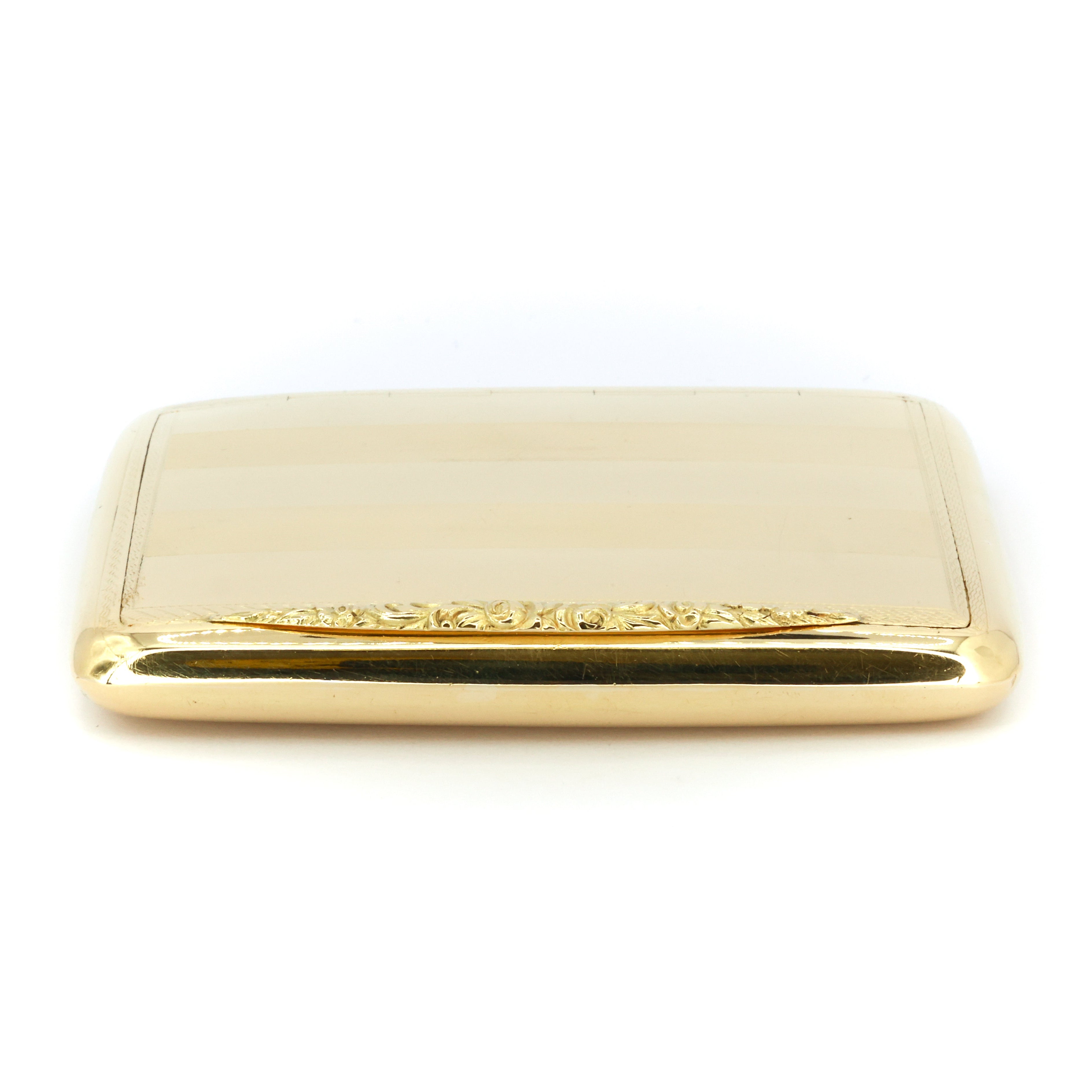 Rare Solid 18K Gold Cigarette Case 1880's