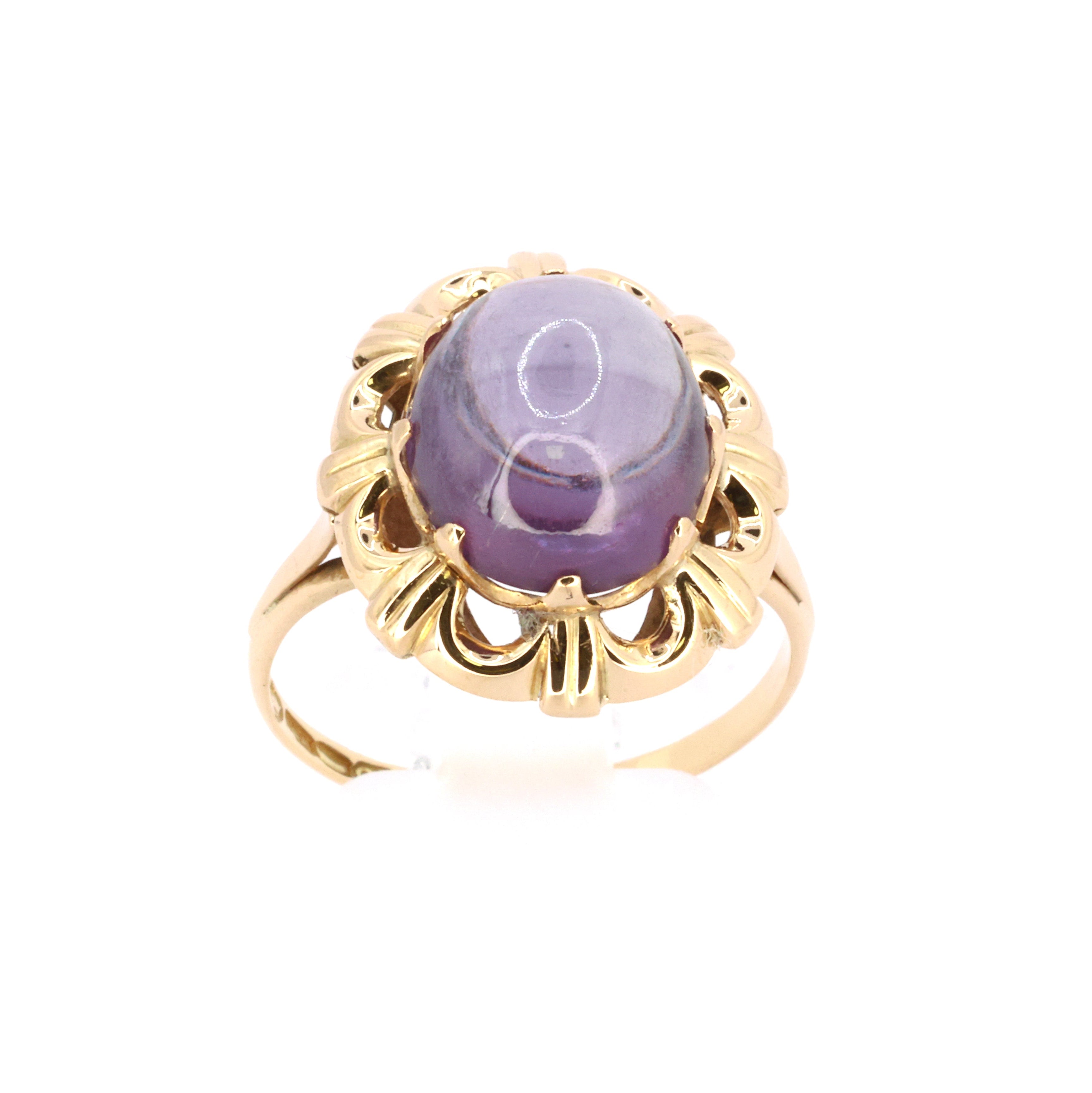 Vintage Cabochon Gold Cocktail Ring