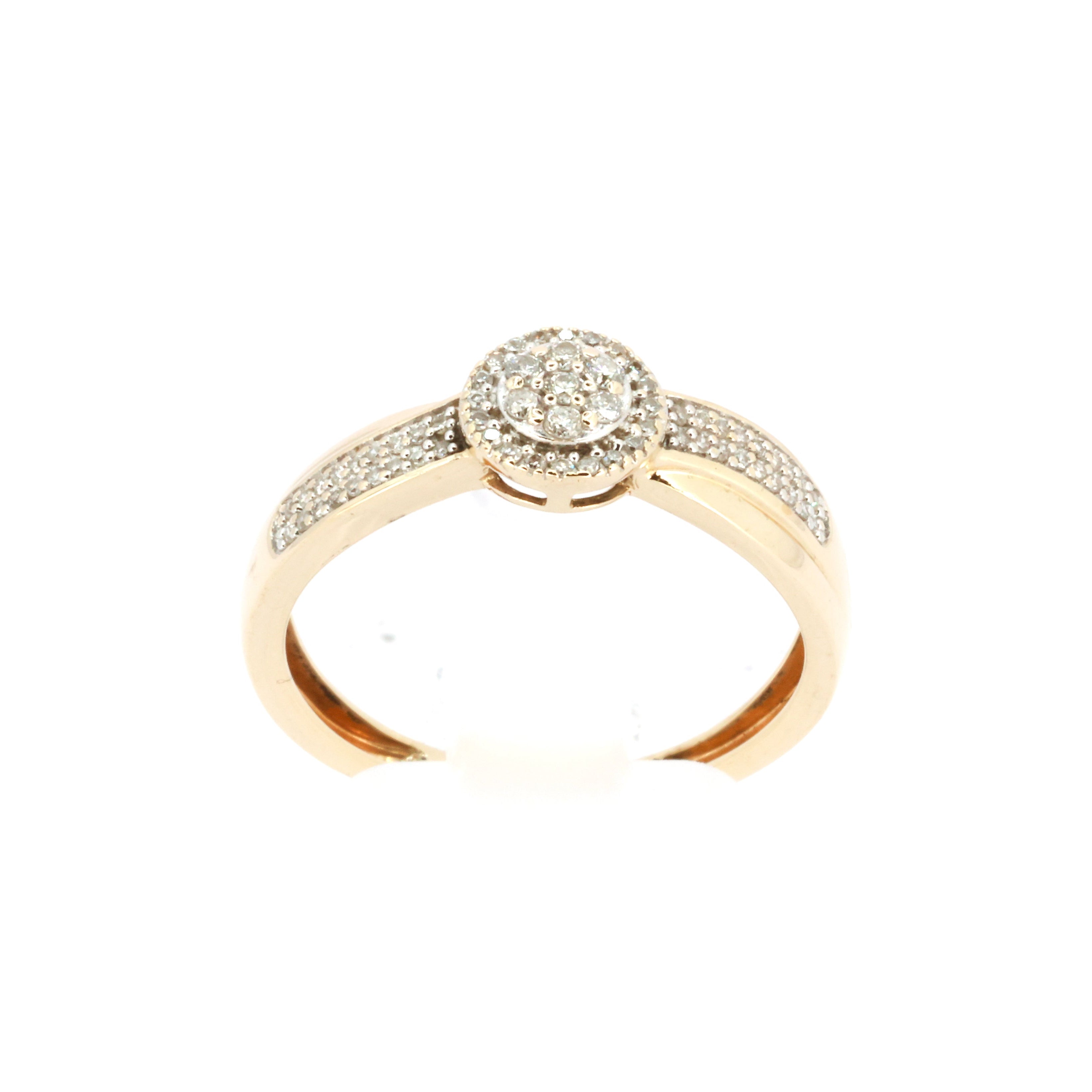 Paveé Diamond Ribbon Gold Ring