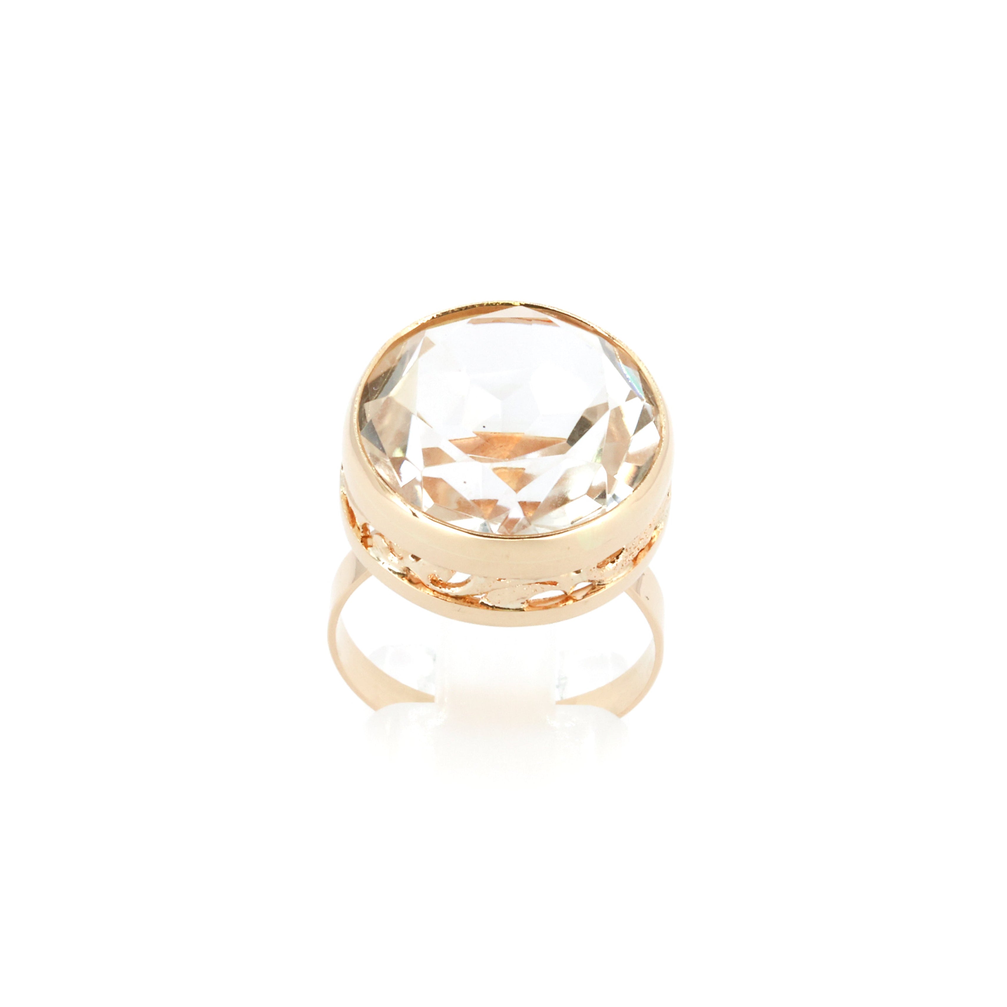 Vintage Cocktail Gold Ring