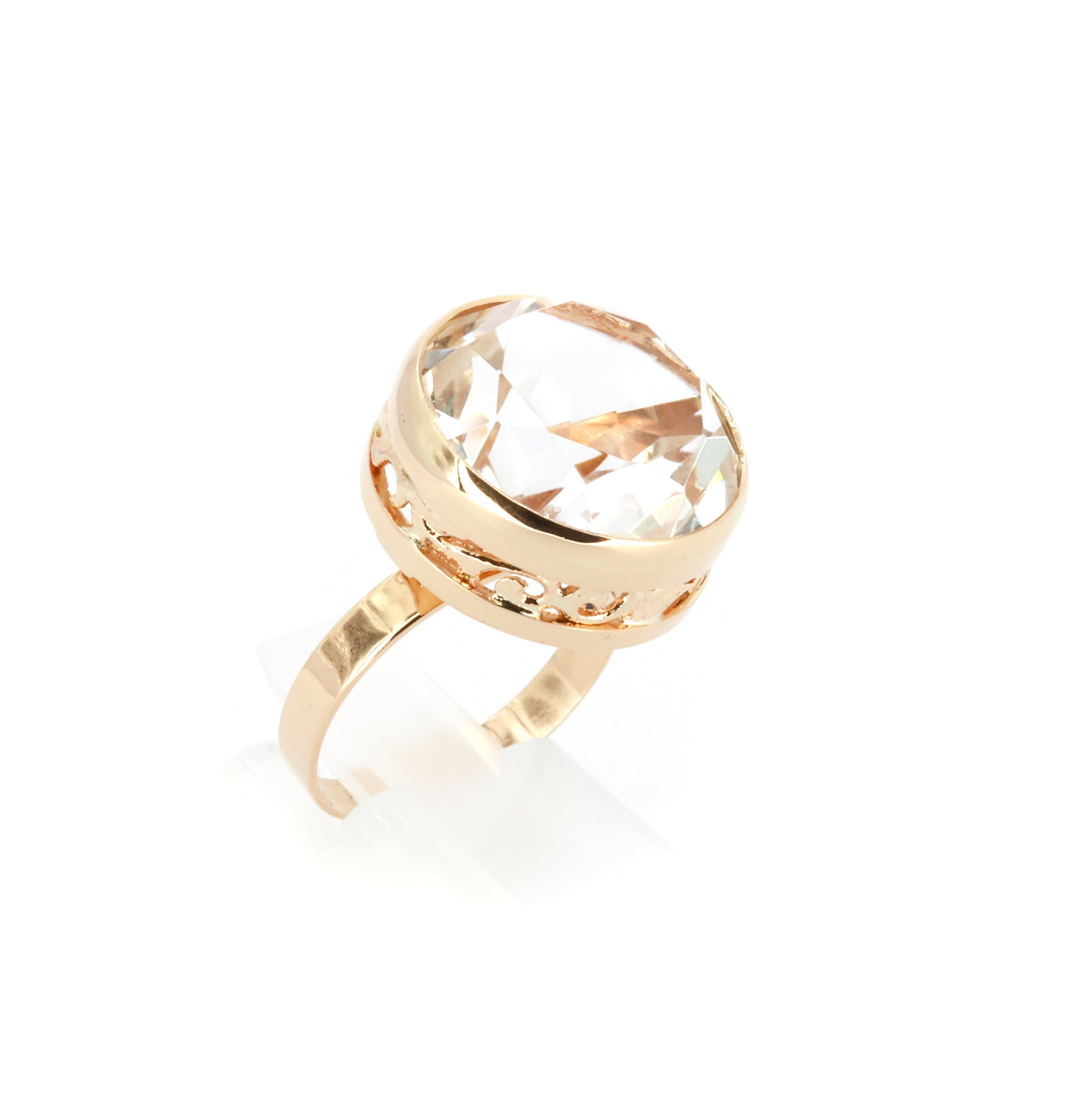 Vintage Cocktail Gold Ring