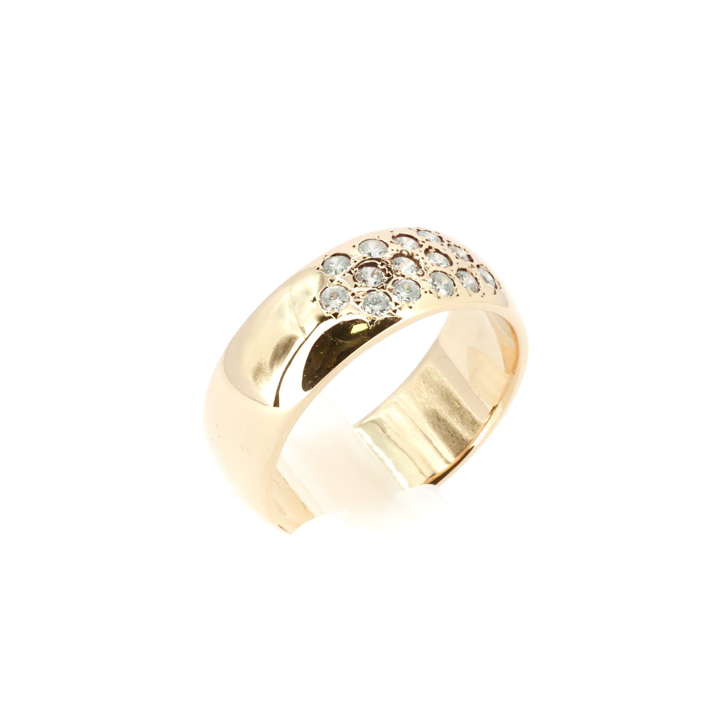 XL Diamond Gold Band Ring