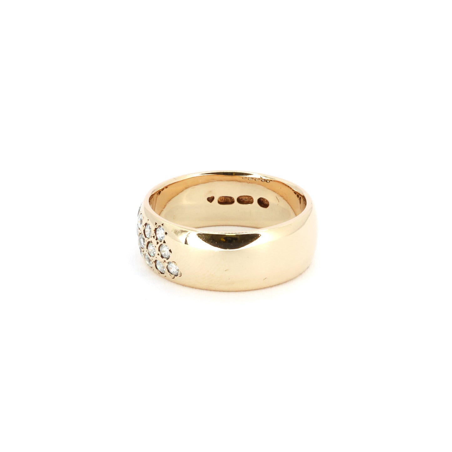 XL Diamond Gold Band Ring