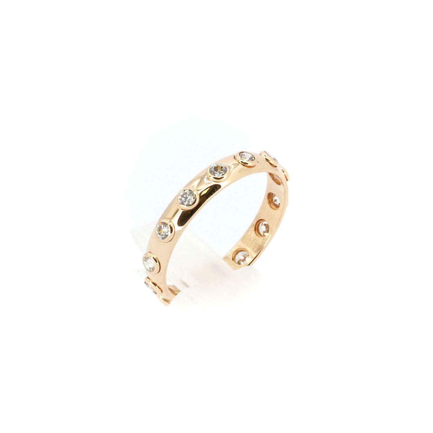Studded Eternity Gold Band Ring