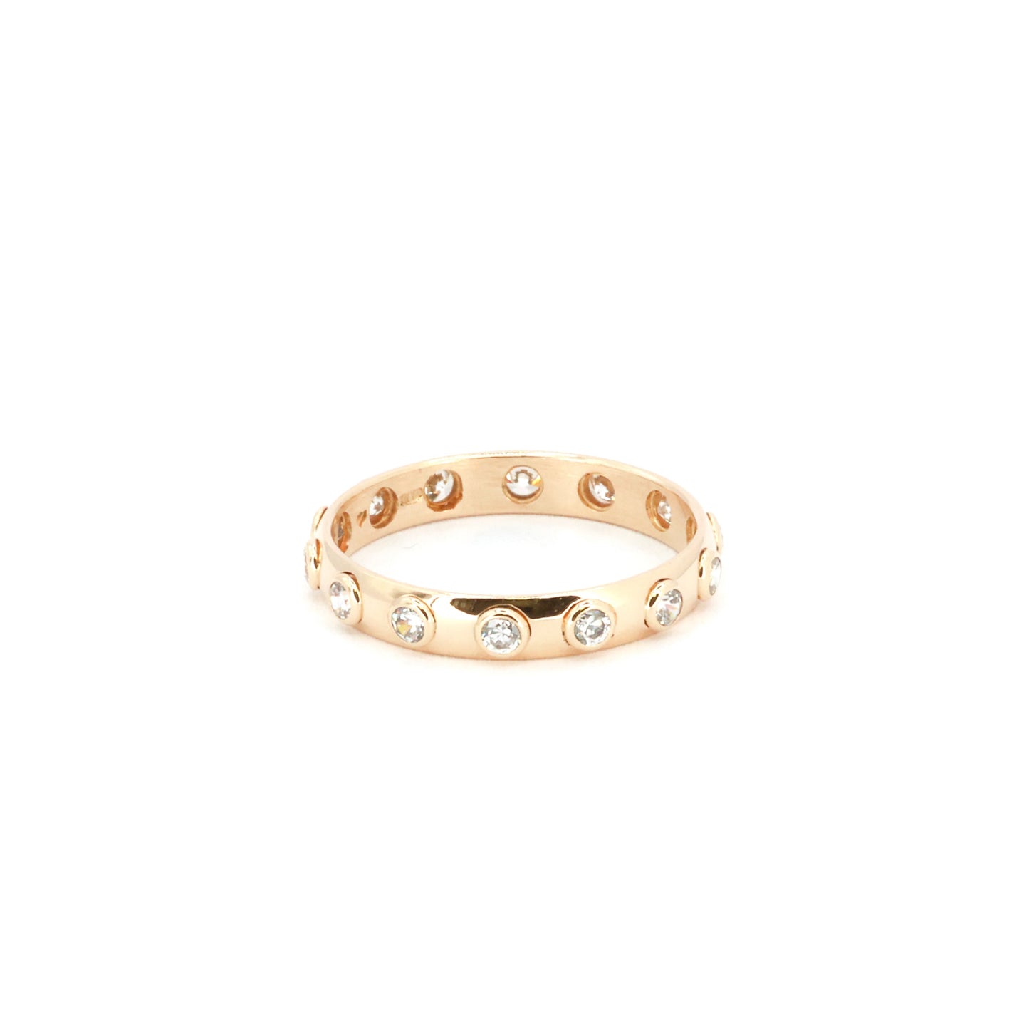 Studded Eternity Gold Band Ring