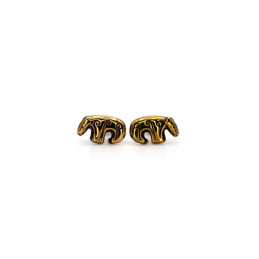 Kalevala Bronze Bear Earrings