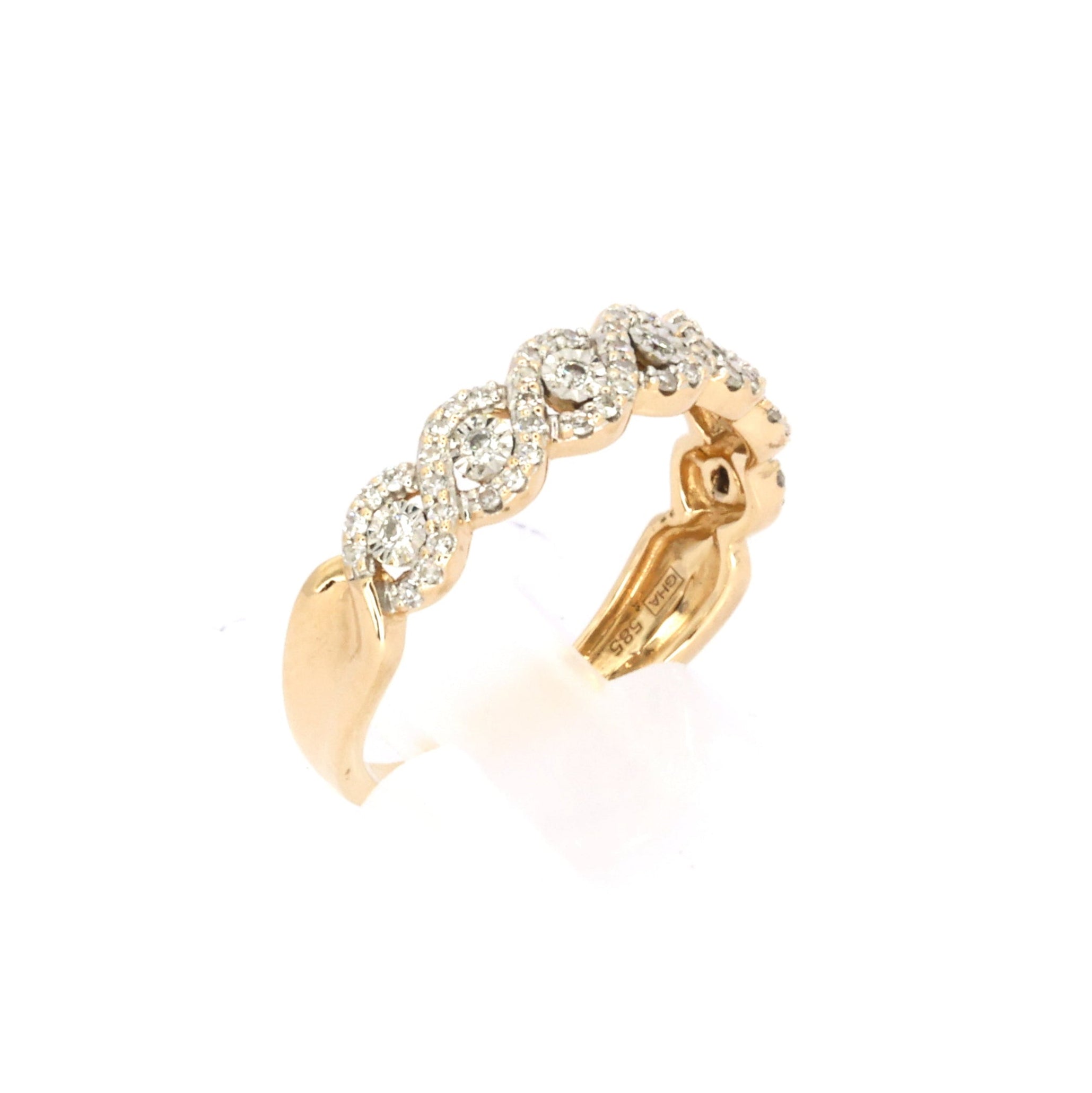 Diamond Braided Ring