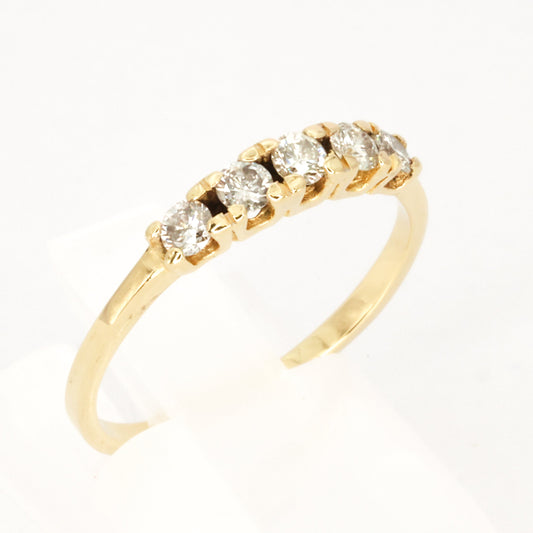 Five Diamond Gold Ring