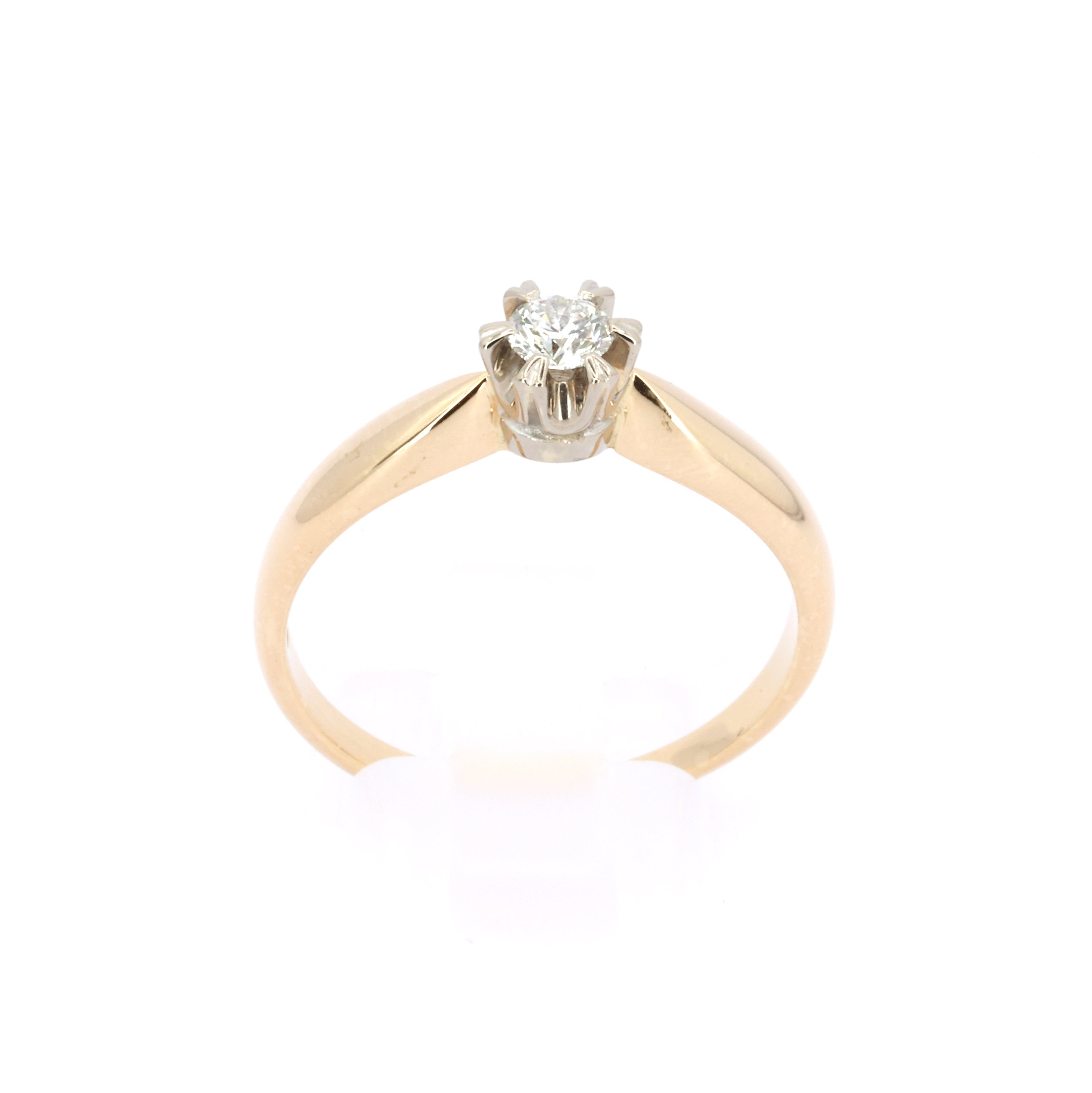 Yellow Gold Diamond Solitaire Ring