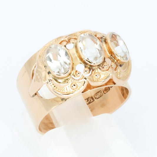 Vintage Cocktail Gold Ring