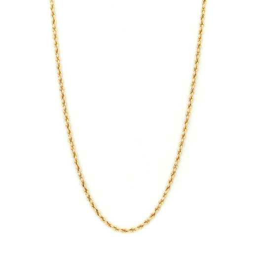 Lightweight Cordell aka Rope Chain Gold Necklace