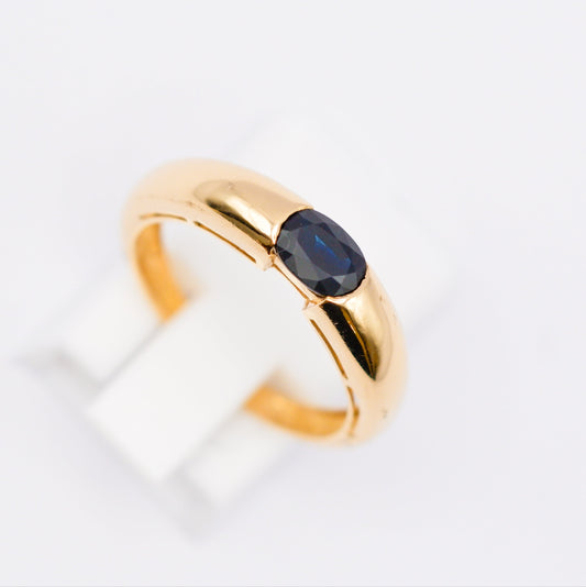 Sapphire Solitaire Gold Ring