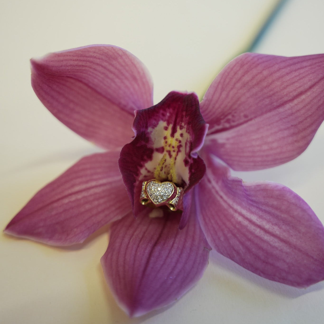 Diamond Heart Gold Ring