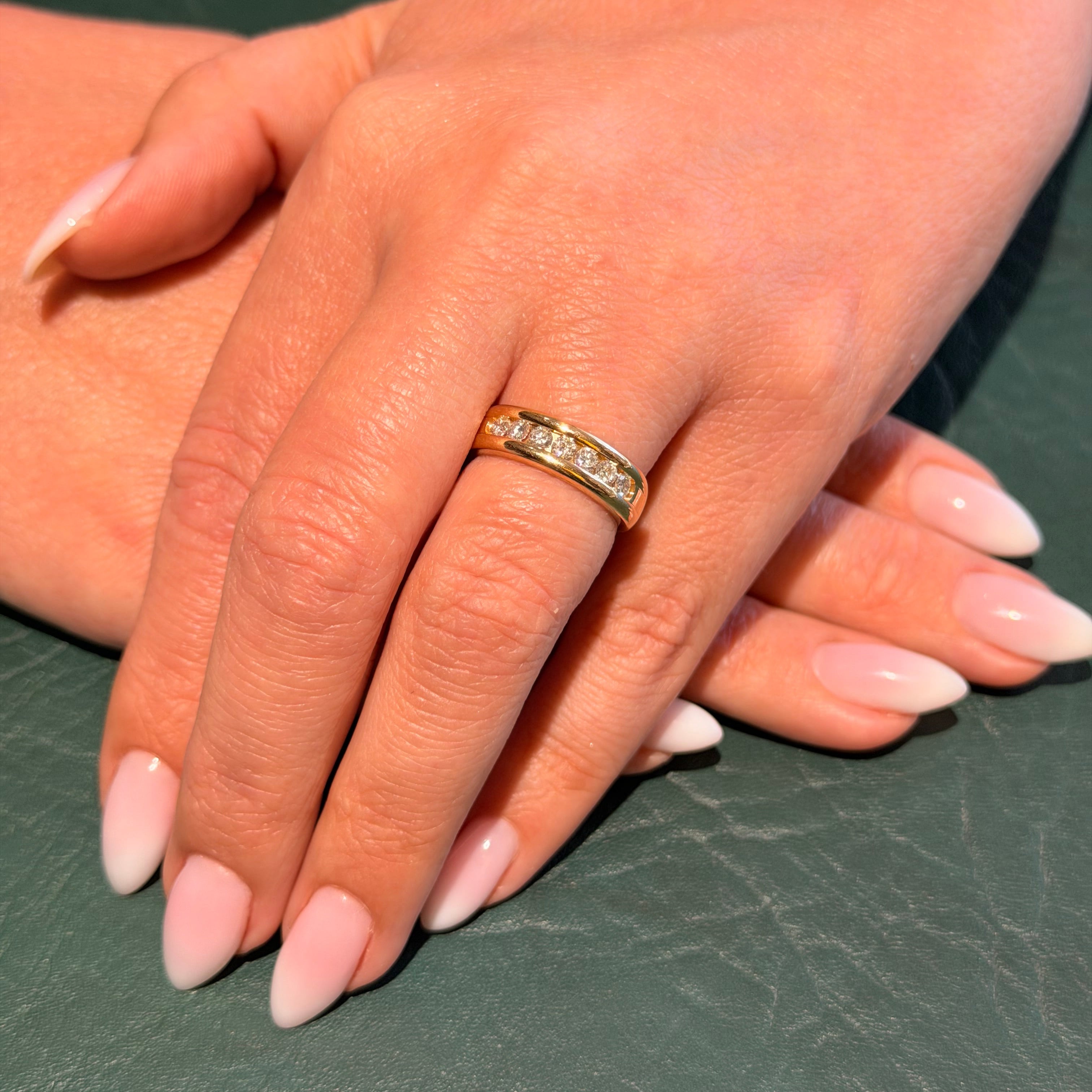 Diamond Gold Half Eternity Ring