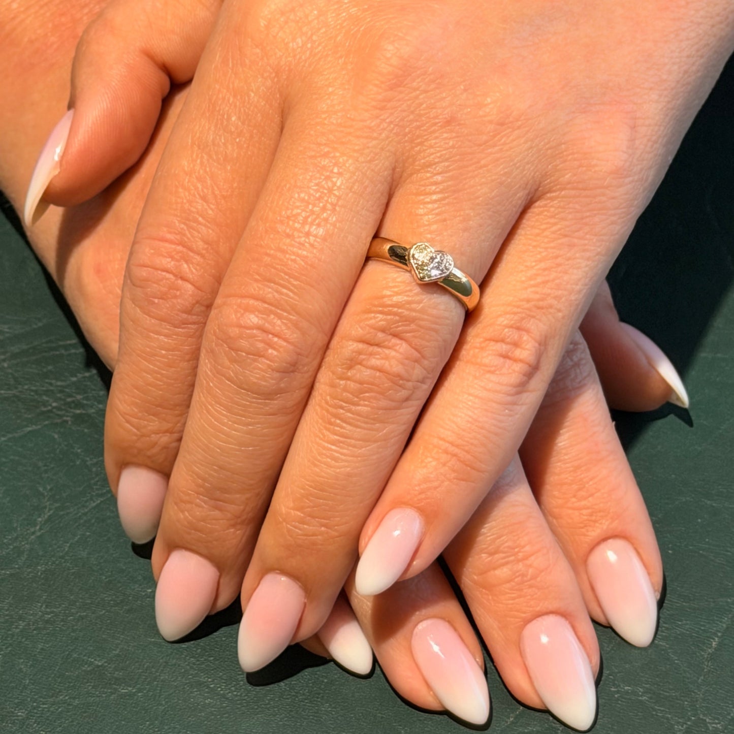 Diamond Heart Gold Ring